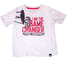 Adidas Boys Game Changer Gray Short Sleeve T Shirt SZ 5
